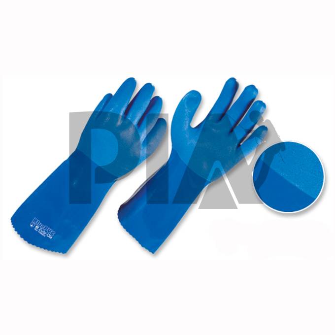 Guante blue PVC corto