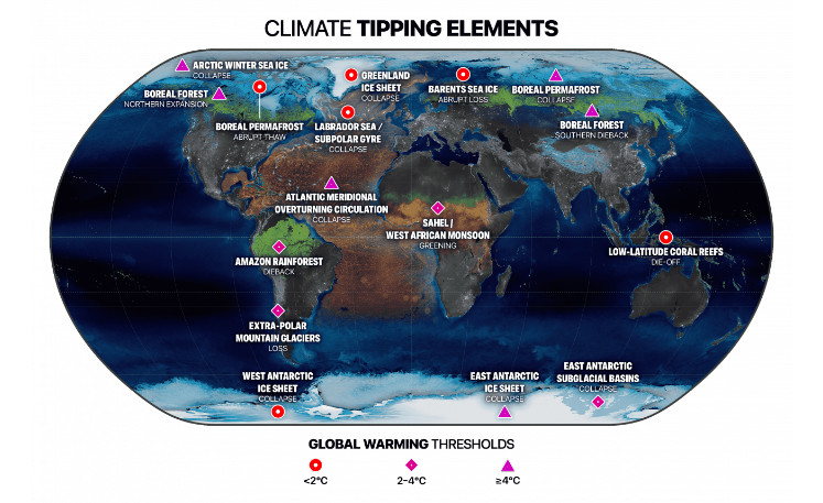 La Tierra va camino de alcanzar varios puntos de inflexión climática